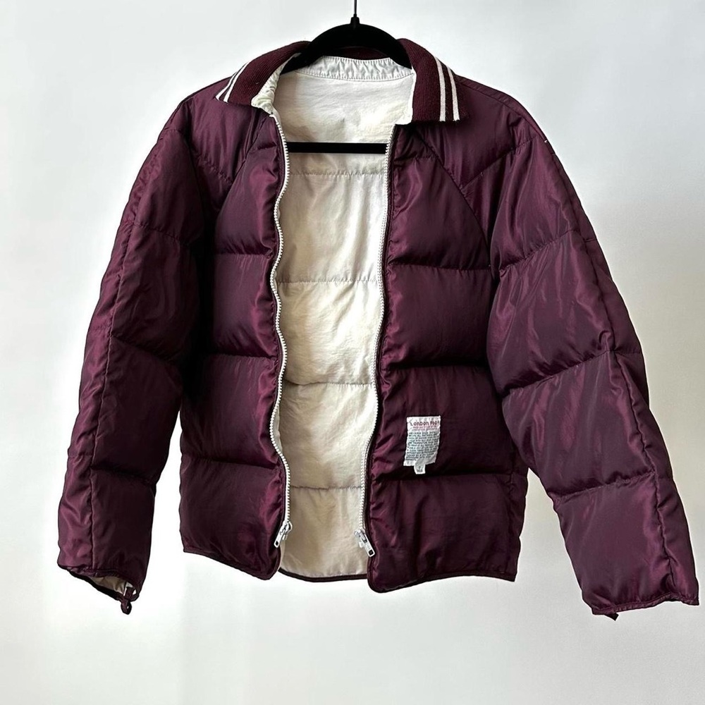 VINTAGE SPORTY DOWN FEATHER NYLON PUFFER COAT LINER JACKET BY LONDON FOG CROPPED